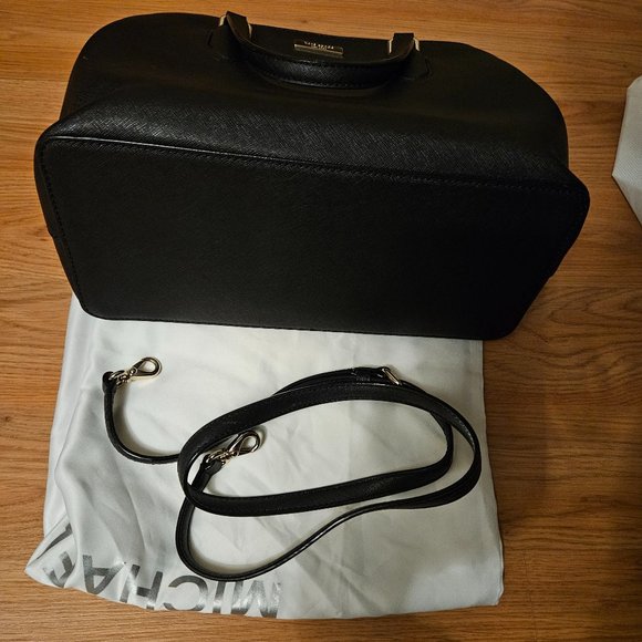 EUC KATE SPADE Black Laurel Way Evangelie Satchel Crossbody  Kate Spade Laurel Way Evangelie Leather Satchel Black